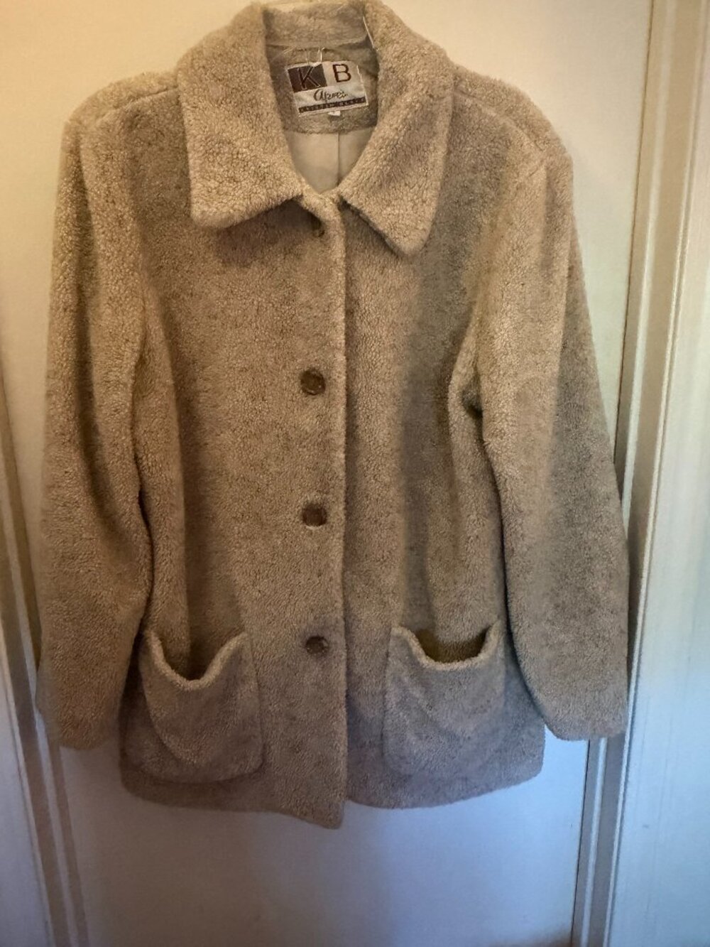 Kristen Blake Apres Tan Fleece Teddy Coat W L